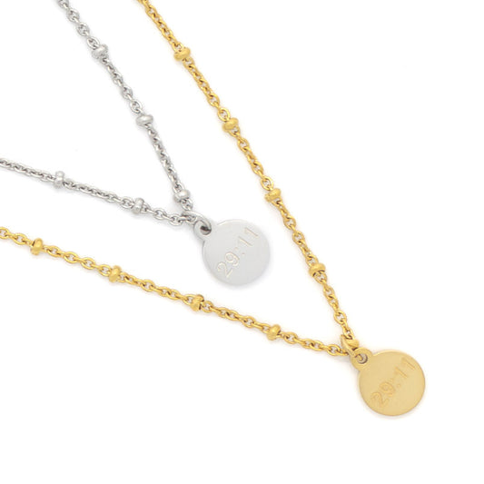 29:11 Engraved Pendant Necklace