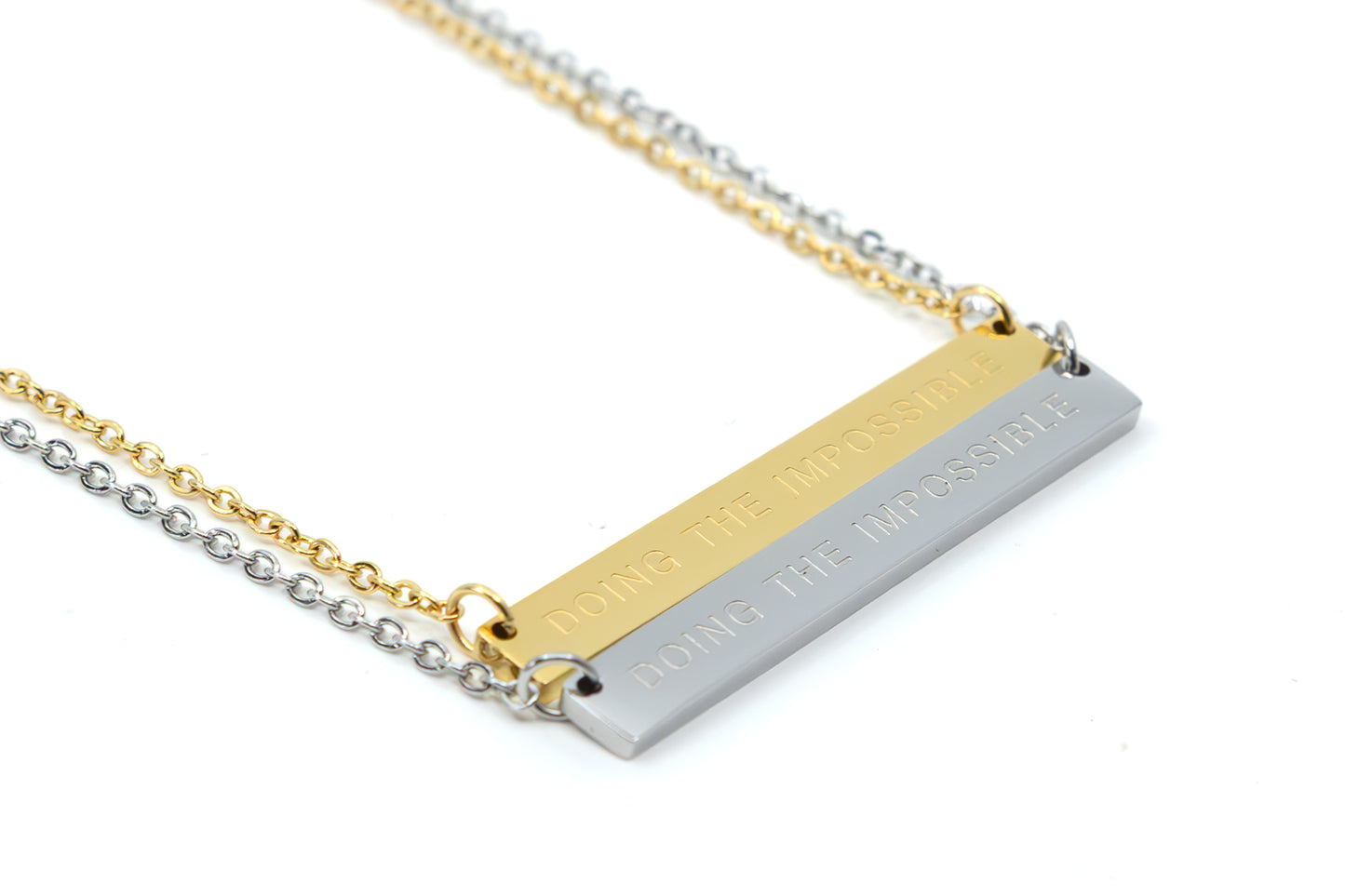 Doing The Impossible Bar Necklace