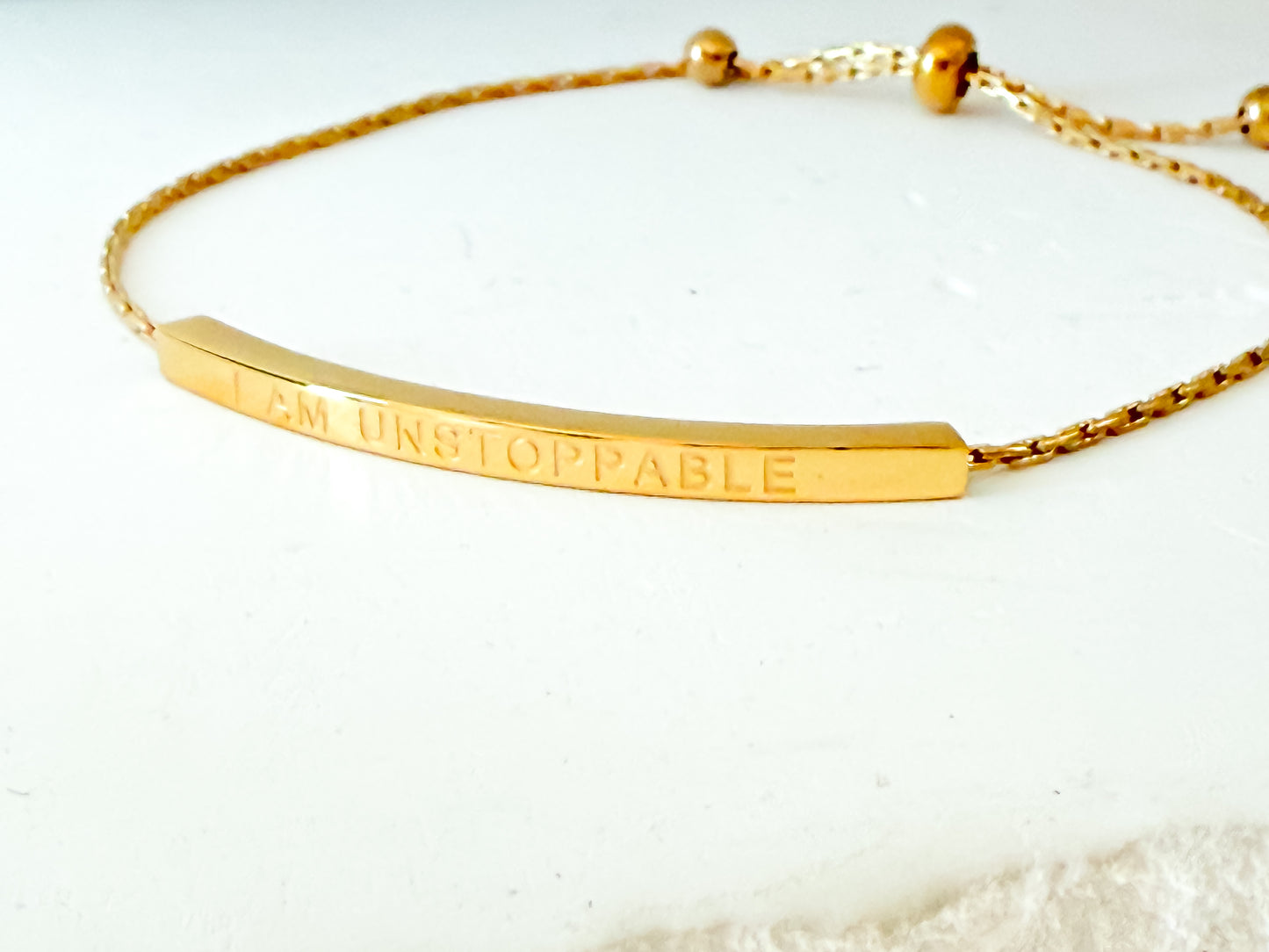 I am Unstoppable Adjustable Bar Bracelet (Ambassadors)