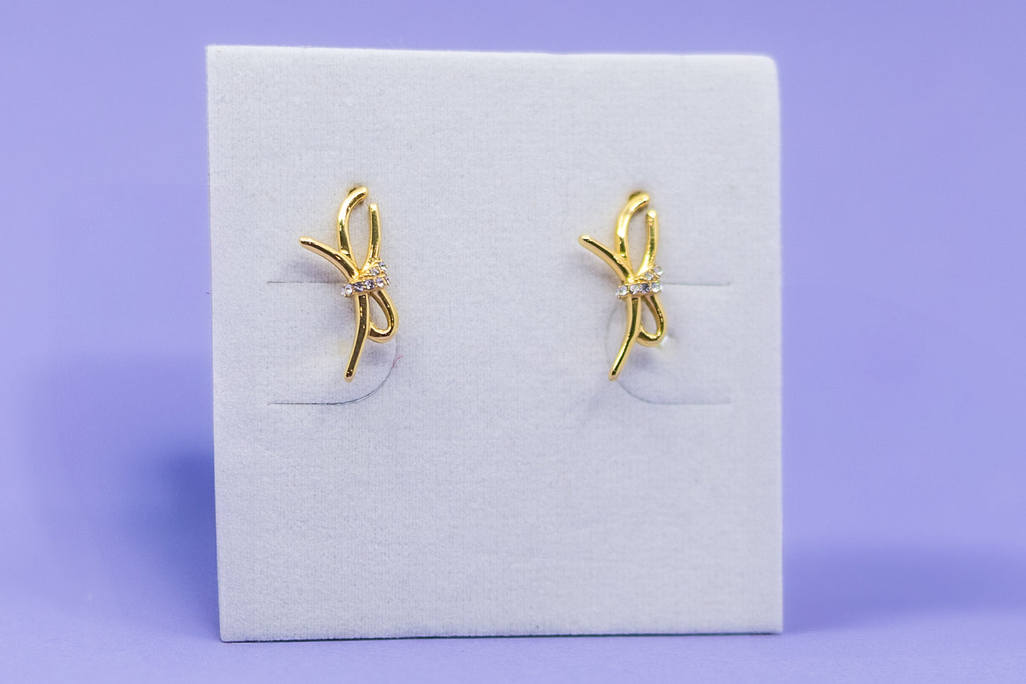 Knotted Bow Drop Earrings