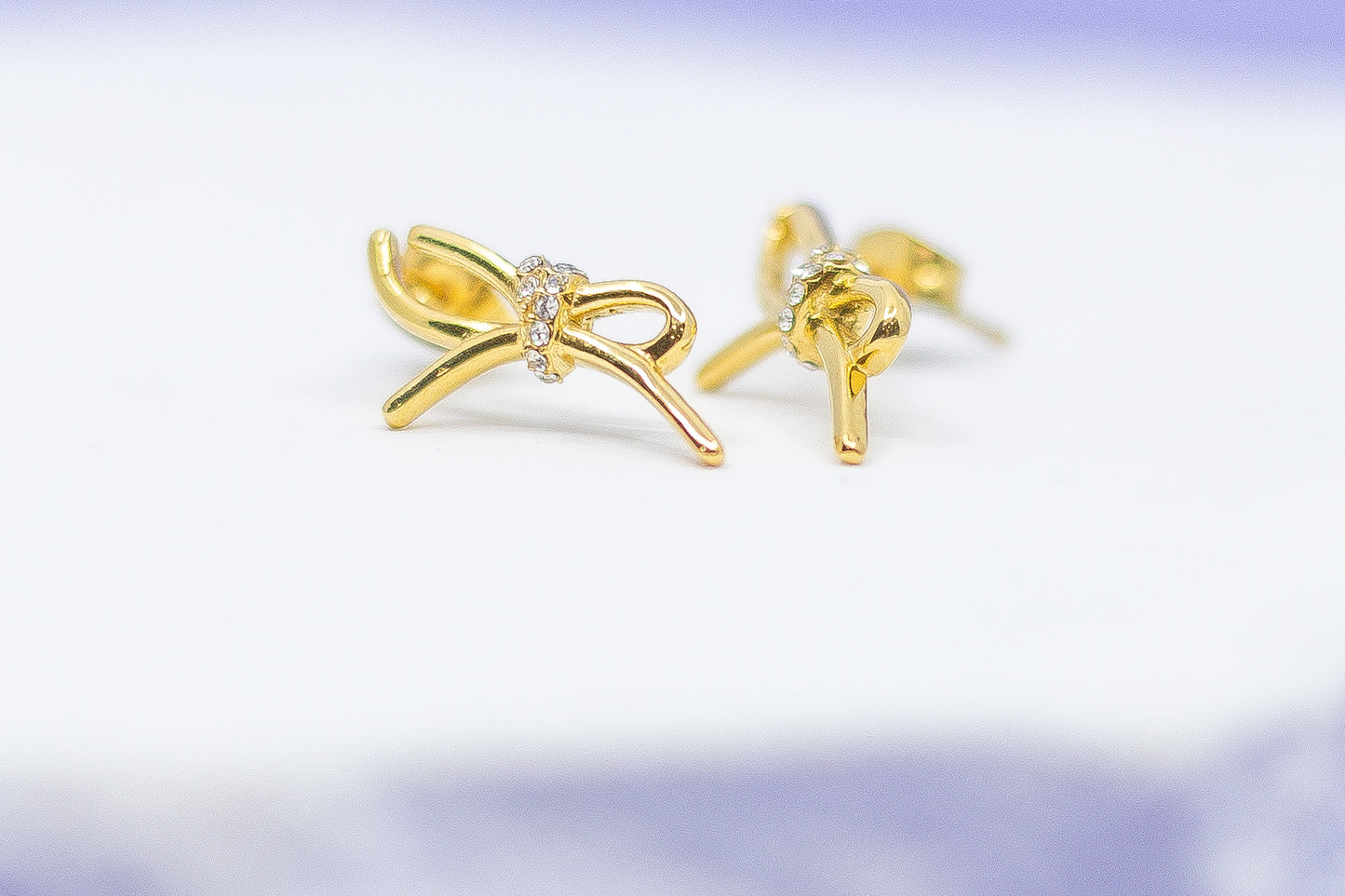 Knotted Bow Drop Earrings