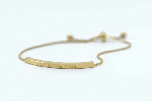 One More Time Adjustable Bar Bracelet
