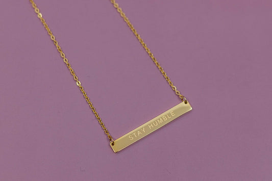 Stay Humble Hustle Hard Two-Sided Necklace