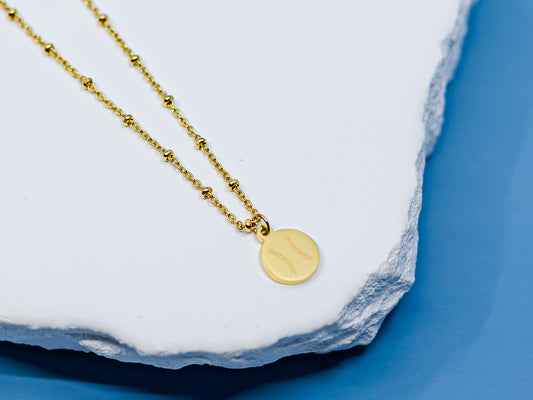 Softball Pendant Necklace