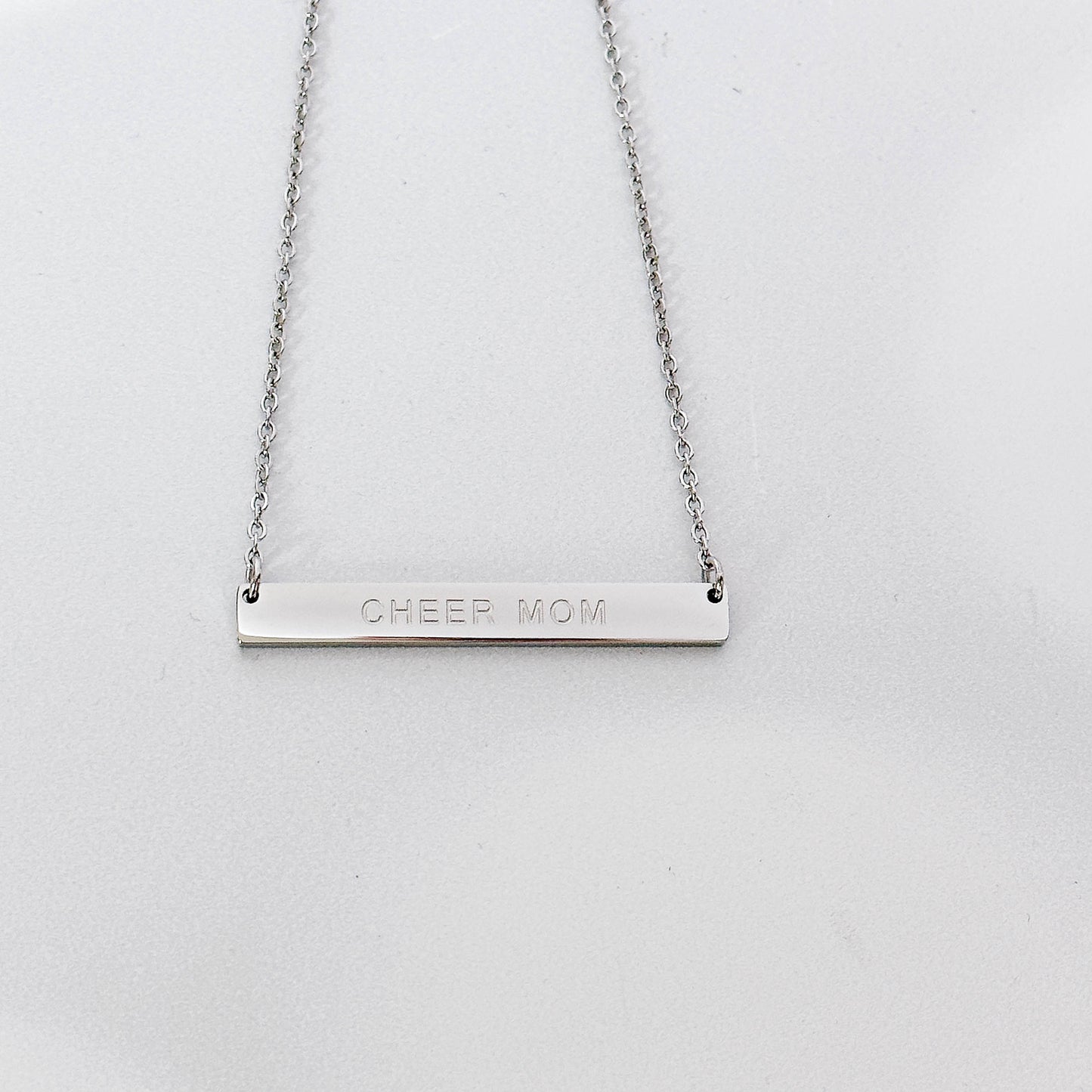 Cheer Mom Bar Necklace