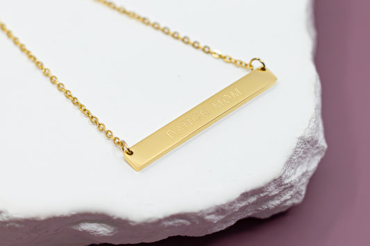Dance Mom Bar Necklace