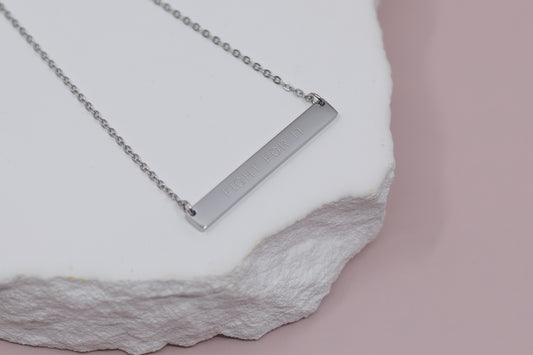 Fight For It Bar Necklace