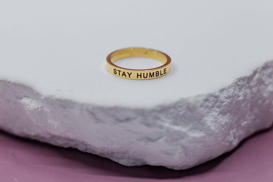 Stay Humble Adjustable Ring