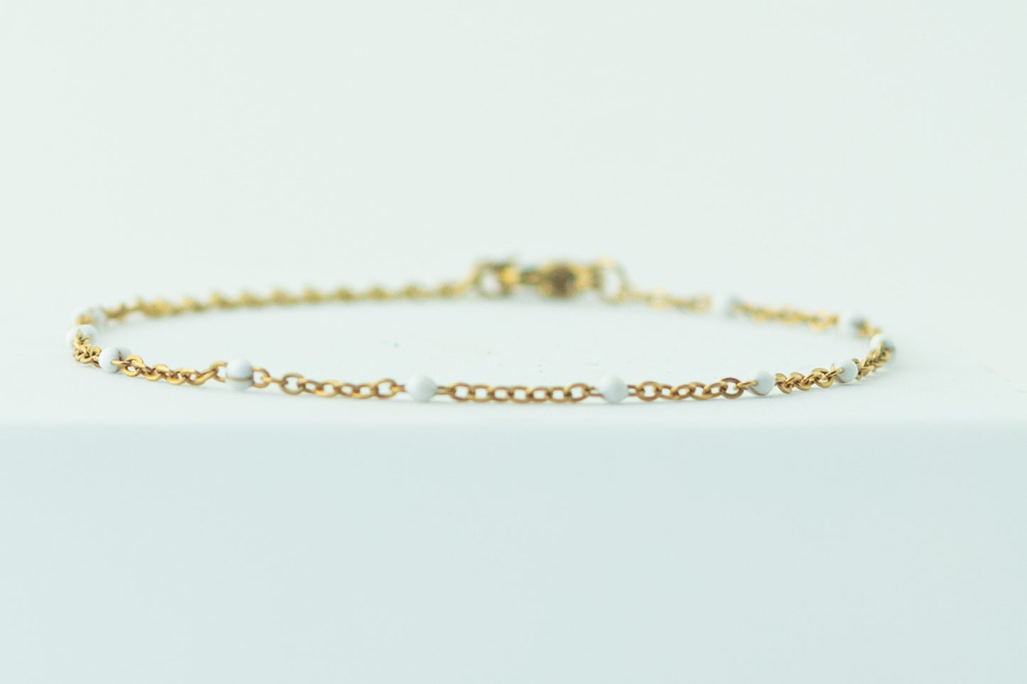 Dainty Beaded Chain Bracelet