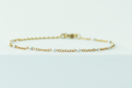 Dainty Beaded Chain Bracelet
