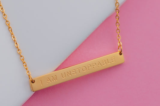 I Am Unstoppable Bar Necklace (Ambassadors)