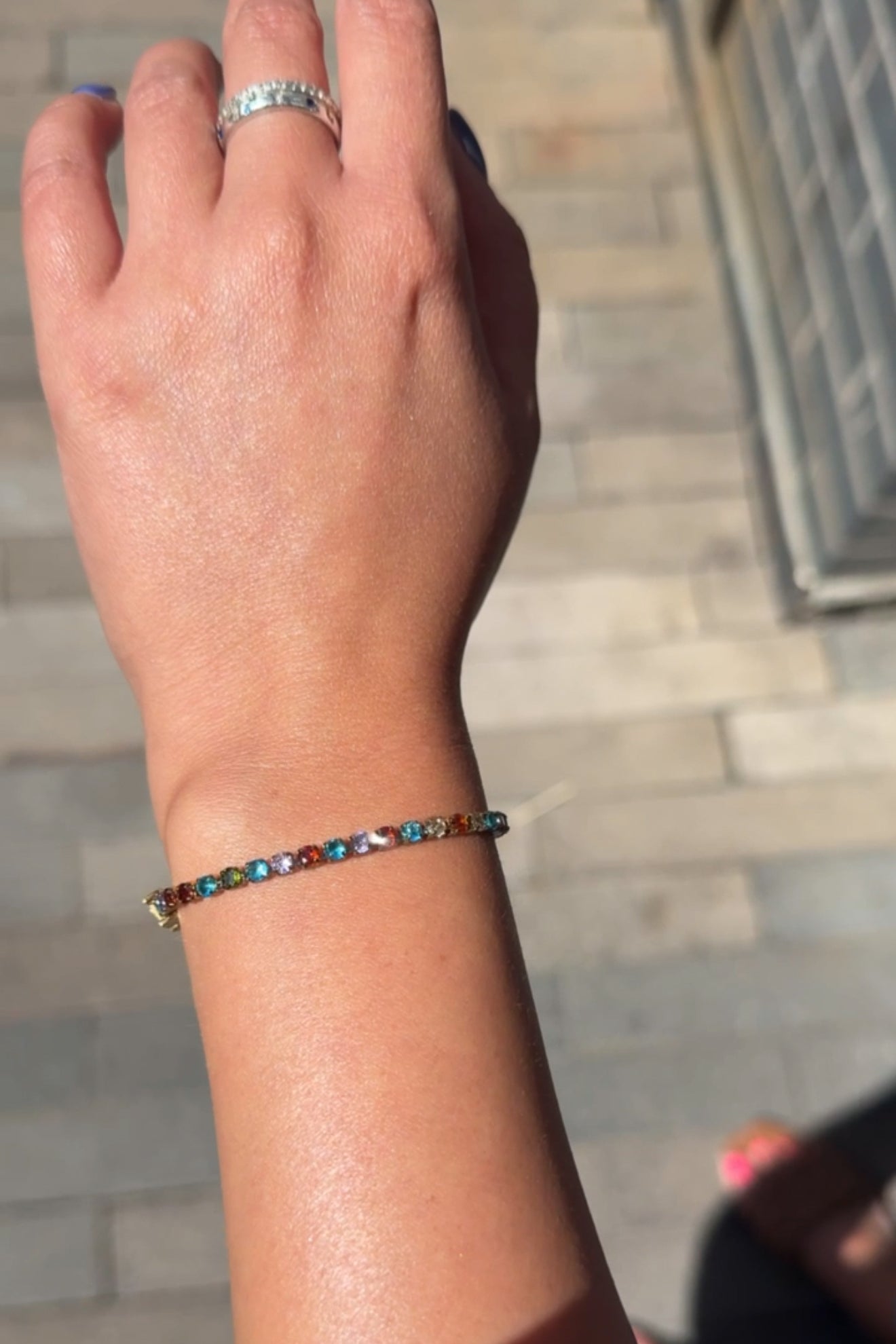 Rainbow Tennis Bracelet