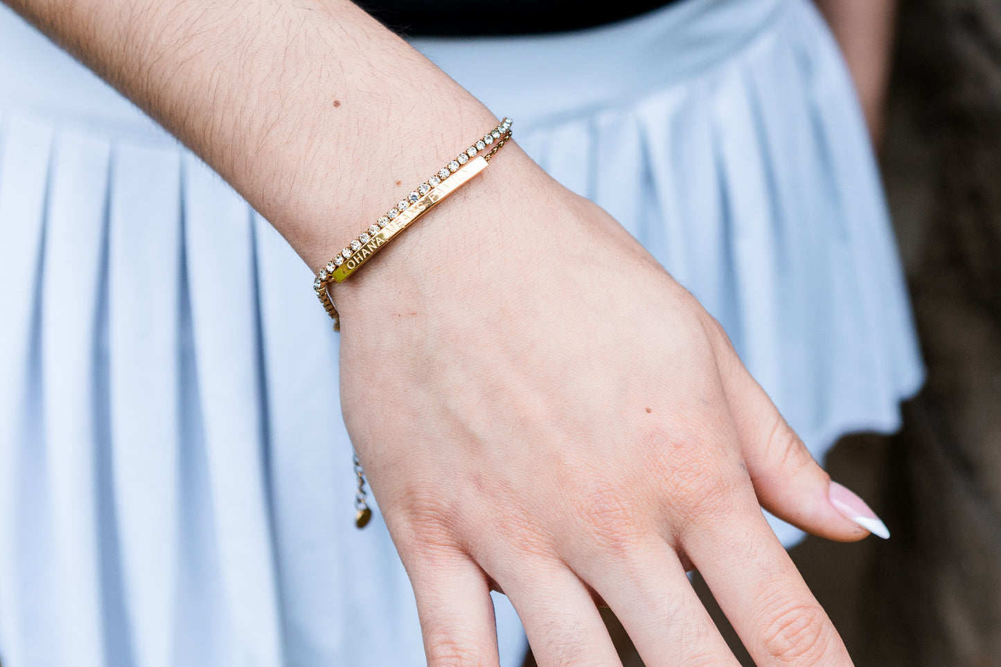 Paper Clip Chain Tennis Bracelet