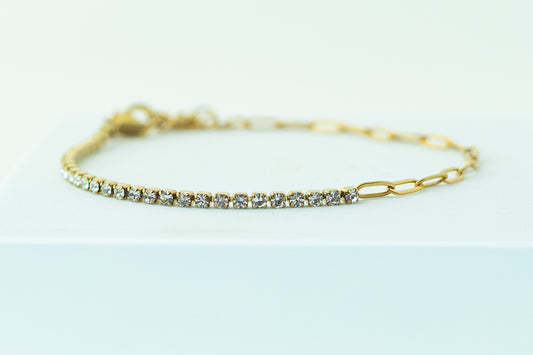 Paper Clip Chain Tennis Bracelet