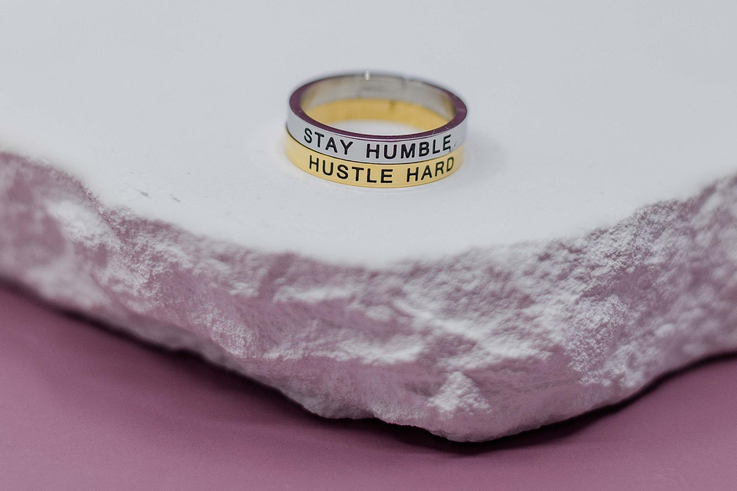 Hustle Hard Adujstable Ring